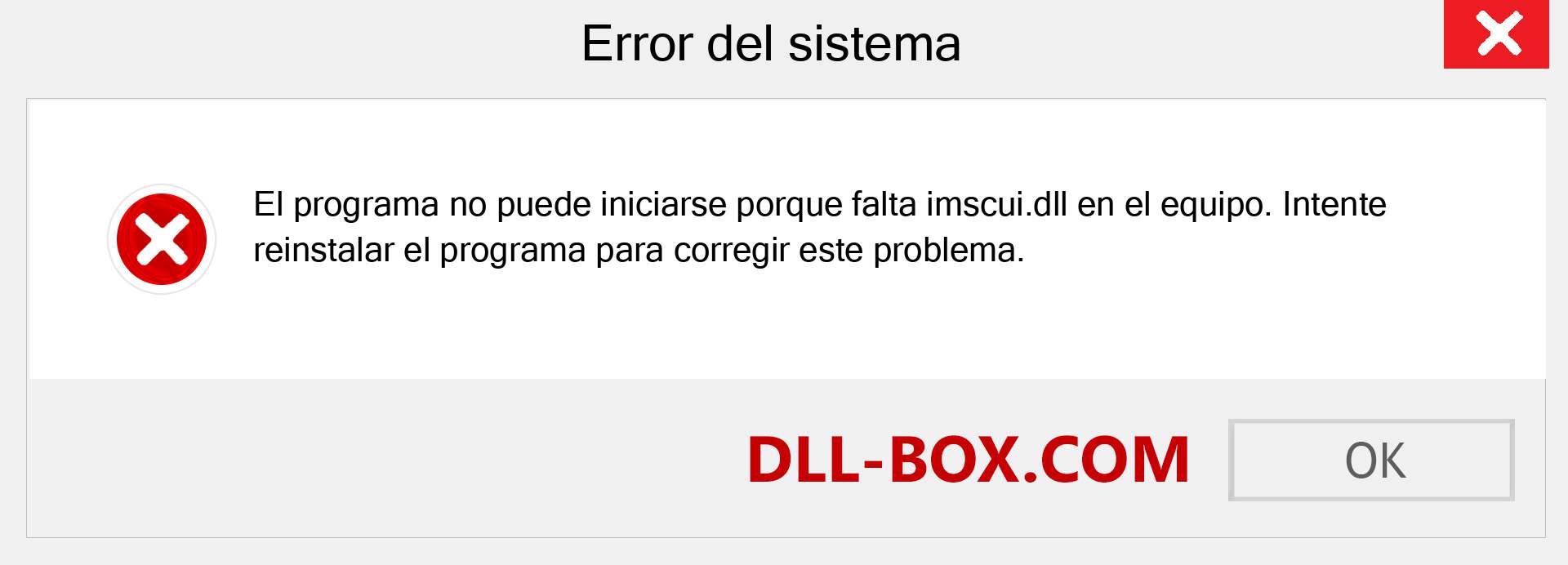 ¿Falta el archivo imscui.dll ?. Descargar para Windows 7, 8, 10 - Corregir imscui dll Missing Error en Windows, fotos, imágenes